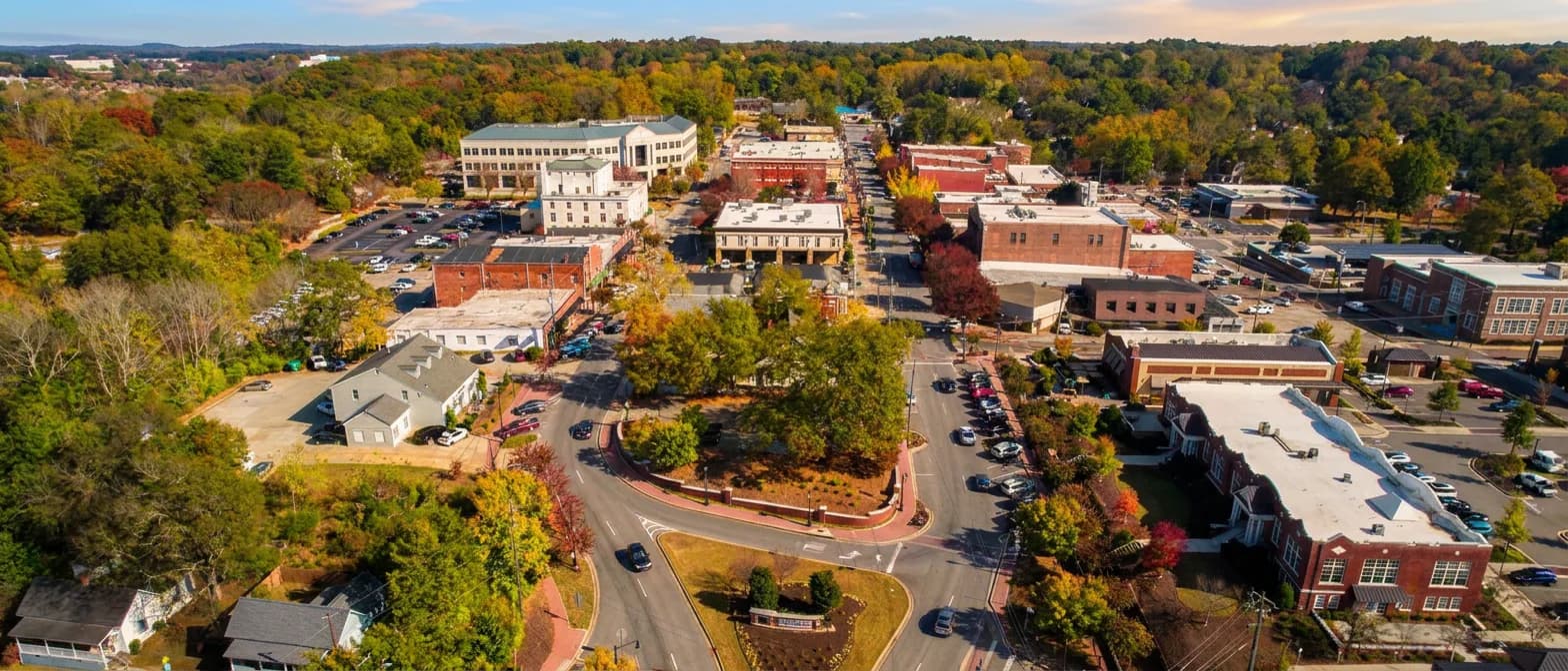 Downtown Canton, Georgia in autumn